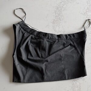 Zara Asymmetric Top with Button Gray M